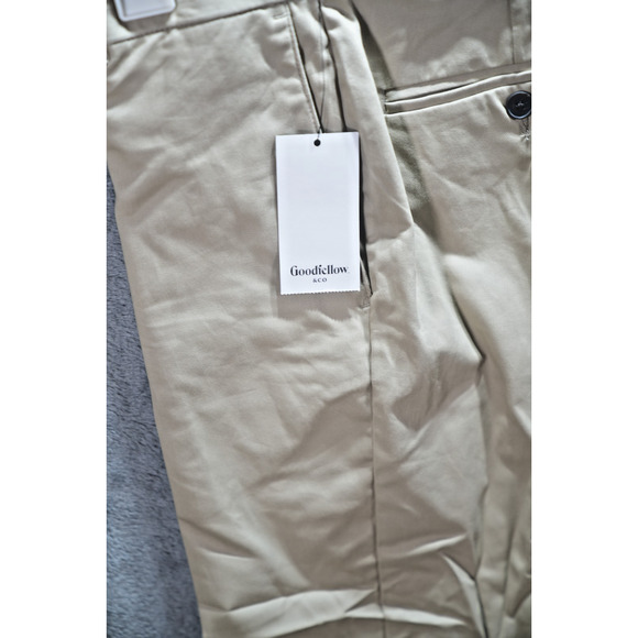 Goodfellow & Co Slim Trouser Pants Khaki 32x32 Stretch Business Casual - Picture 10 of 15